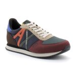 Baskets - armani exchange - xux017 - homme - blanc - multicolor - plat - lacets - synthtique