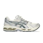 Baskets - asics - gel - kayano 14 - blanches et vertes - amorti gel - conception rtro