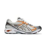 Baskets asics gt - 2160 blanches et orange - homme - lacets - synthtique