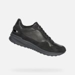 Baskets basses d airell femme - geox - noir - cuir - zip - plat - adulte