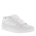 Baskets basses caldrone cuir - vans - femme - blanches - lacets - plat