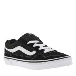 Baskets basses caldrone cuir - vans - garon - noires - enfant - plat - lacets