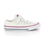 Converse ctas ox 1v - baskets basses blanches lacets (enfant mixte)