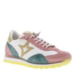 Baskets basses cuir - cetti - femme - multicolore - rose - lacets