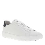 Baskets basses cuir - geox - homme - blanc - lacets - plat