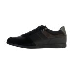 Basket basse cuir geox renan suede - noir antracite