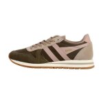 Basket basse cuir gola daytona chute - kaki cap charbon
