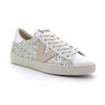 Basket basse en cuir  paillettes - victoria - 1126196 - plata - homme - lacets