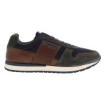 Baskets basses cuir redskins bleu - redskins - homme - lacets - plat - cuir