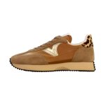 Basket basse cuir - victoria - camel - lacets - plat - femme