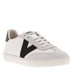 Baskets basses cuir - victoria - femme - lacets - grises - noir Baskets basses cuir - victoria - femme - lacets - grises - noir