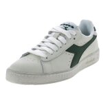 Baskets basses - diadora - game l low waxe - cuir blanc - lacets - femme