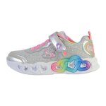 Basket basse � scratch skechers love prism - argent muti