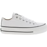 Baskets basses femme - bk - blanches - lacets plats