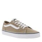 Baskets basses filmore beiges et blanches avec des lacets plats