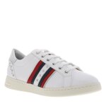 Baskets basses geox jaysen - blanc - lacets - femme - plat