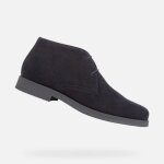 Baskets basses - geox - uomo claudio - homme - cuir - lacets - noir