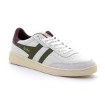 Basket basse gola contact leather blanc - homme - cuir - lacets