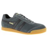 Baskets basses - gola - harrier - cuir - graphite black - confort exceptionnel