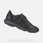 Baskets basses homme - geox - u nebula - cuir - noir - respirantes
