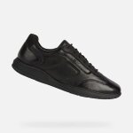 Baskets basses homme - geox - u spherica ec2 - cuir - noir - lacets
