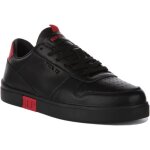 Baskets basses homme - replay - polaris court - cuir - noir rouge - lacets
