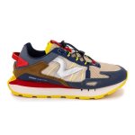 Baskets basses homme victoria - modle marino 8803111 - couleur bleu fonc - textile - lacets