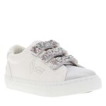 Baskets basses - kaporal - enfant - fille - blanches - scratch multicolore