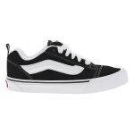 Baskets basses femme - vans knu skool en cuir noir - lacets - vagues iconiques