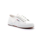 Basket basse  lacets superga lamew - blanc brillant - femme - confort exceptionnel