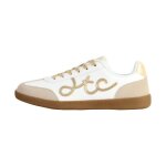 Basket basse � lacet le temps des cerises palma - blanc or