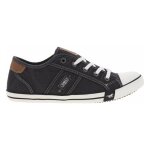 Baskets basses - mustang - femme - noires - lacets plats - textile
