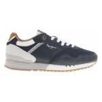 Baskets basses - pepe jeans - bleu marine - cuir - lacets - mixte