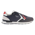 Baskets basses - pepe jeans - cuir - bleu marine - lacets - mixte