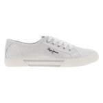 Baskets basses pepe jeans gris - pepe jeans - femme - lacets