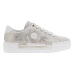 Baskets basses plateforme rieker femme gris - rieker - platine - blanc - lacets