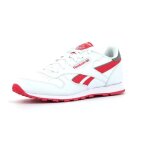 Baskets basses - reebok - classic leather reflect - garon - cuir - blanc