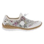 Baskets basses rieker blanches  lacets lastiqus - femme - blanc - lacets - adulte