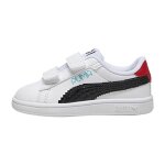 Basket basse  scratch puma juniors smash 3. 0 l play - puma blanc noir aqua rouge