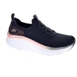 Baskets basses skechers d lux femme - textile - lacets - noir