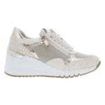 Baskets basses talon compens� haut marco tozzi beige