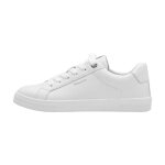 Baskets basses - tamaris - cuir - lacets plats - blanc - femme