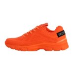 Baskets basses - teddy smith - orange - homme - lacets - plat - textile