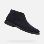 Baskets basses u brayden 2fit abx homme - geox - cuir - bleu - lacets - respirantes et impermables