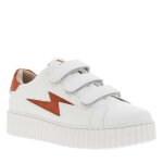 Baskets basses - vanessa wu - vicky - blanches - rouge - femme - scratch