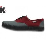 Baskets basses victoria 06651 - victoria - homme - lacets - textile - rouge - bordeaux Baskets basses victoria 06651 - victoria - homme - lacets - textile - rouge - bordeaux