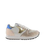 Basket basse - victoria - 1141134 - femme - beige / blanc - lacets - synthtique
