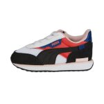 Baskets bb fille puma future rider splash ac - rose / blanc / noir