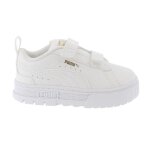 Baskets bb fille puma mayze - blanc / or