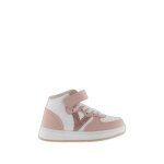 Baskets bb fille victoria tiempo three - tone mid - rose fonc - lacets - synthtique